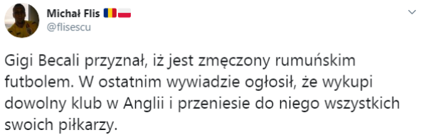 AMBITNY plan właściciela rumuńskiego FCSB